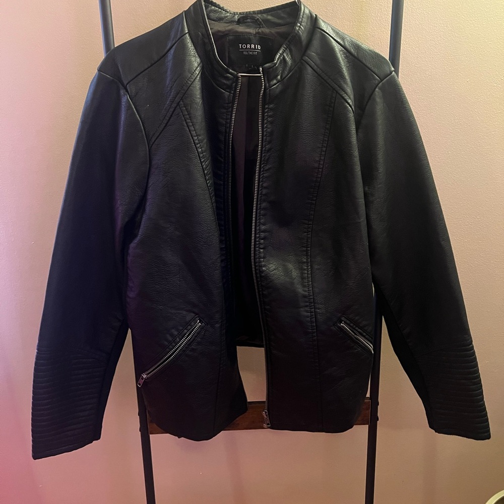 Torrid Black Leather Jacket for Women